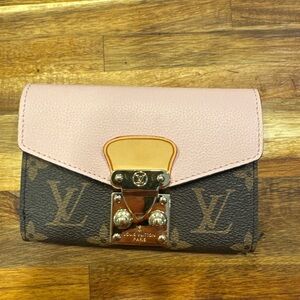 Louis Vuitton Pink and Brown Monogram Wallet